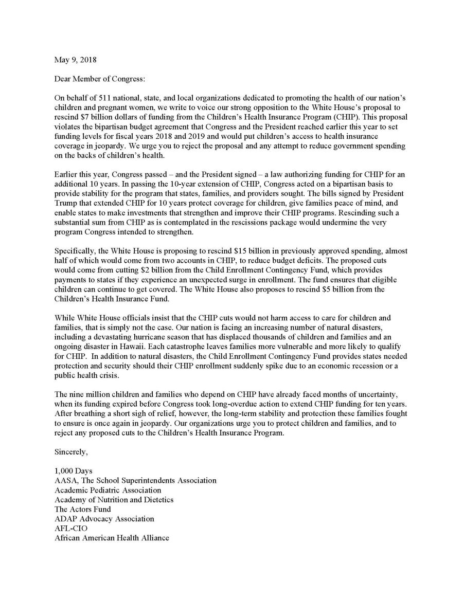 CHIP Rescission Letter