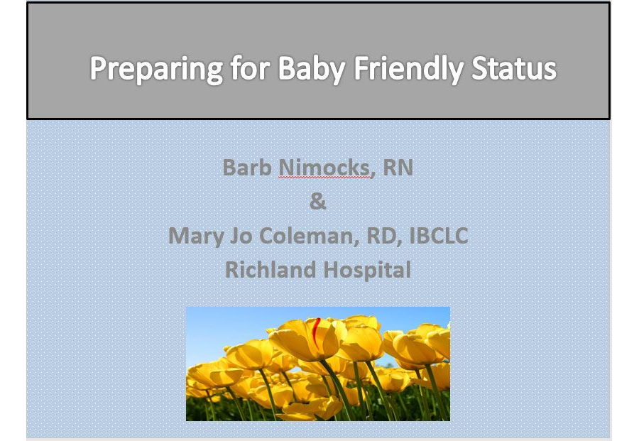 Preparing for Baby Friendly Status