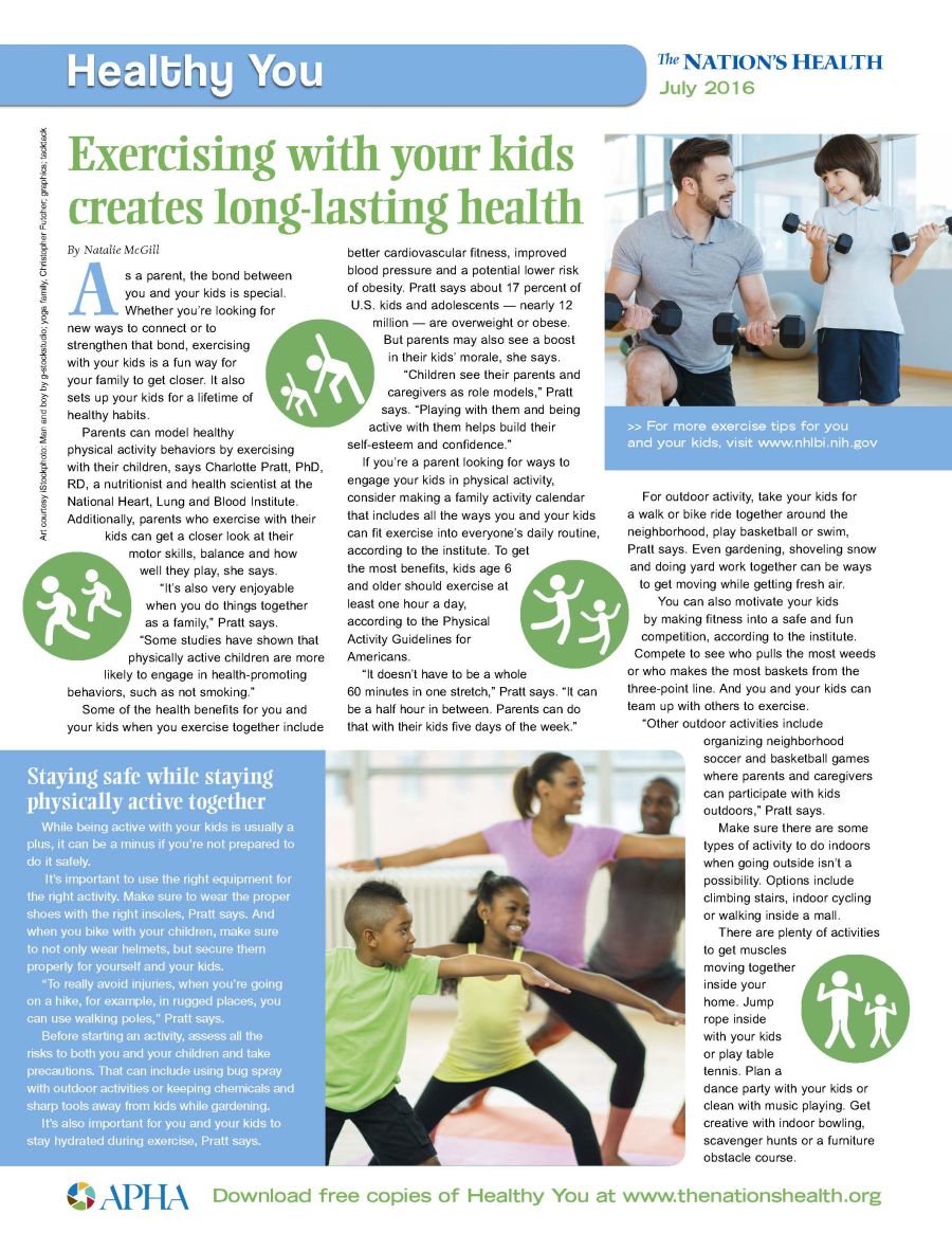 Excercising With Your Kids Creates Long Lasting Health