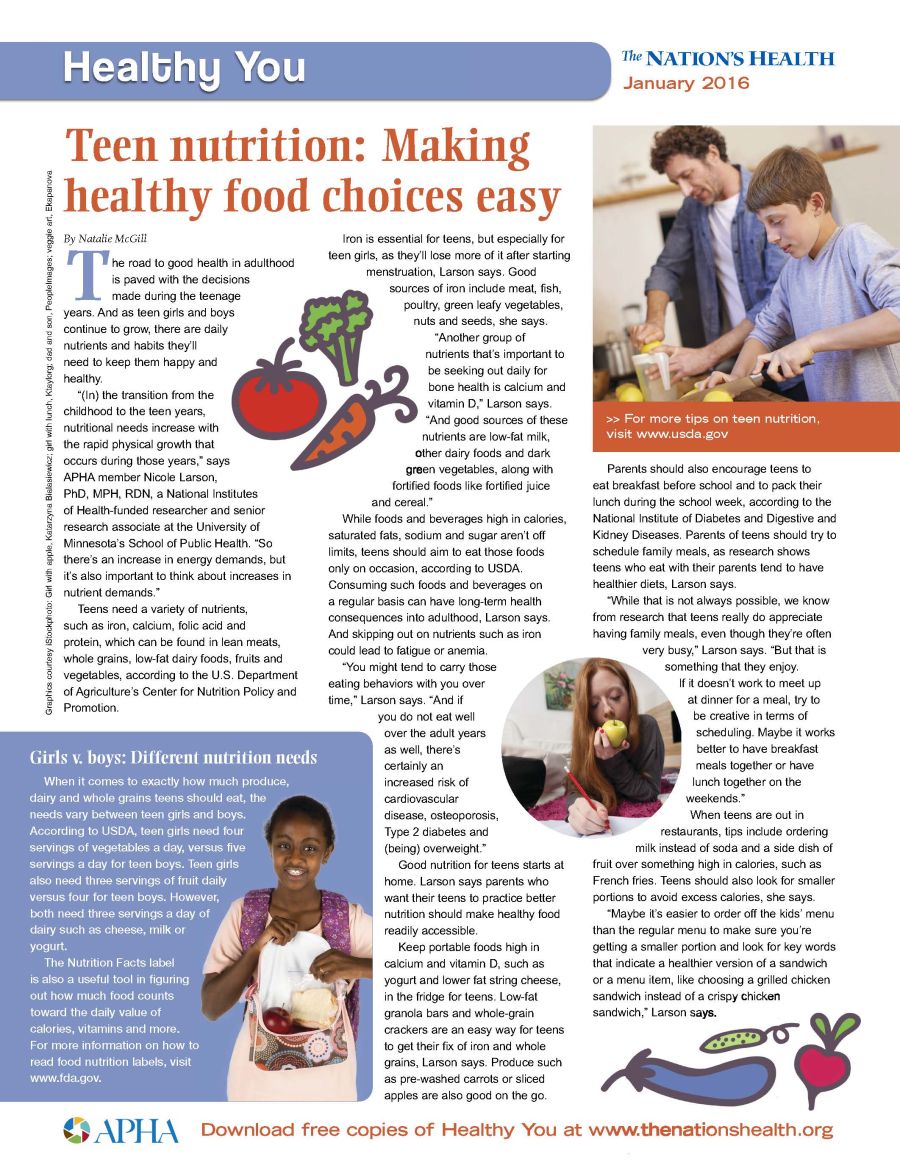 Making Health Food Choices Easy: Teen Nutrition