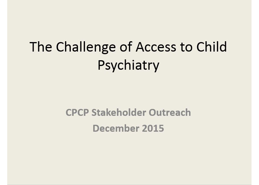 Challenge of Access to Child Psychiatry